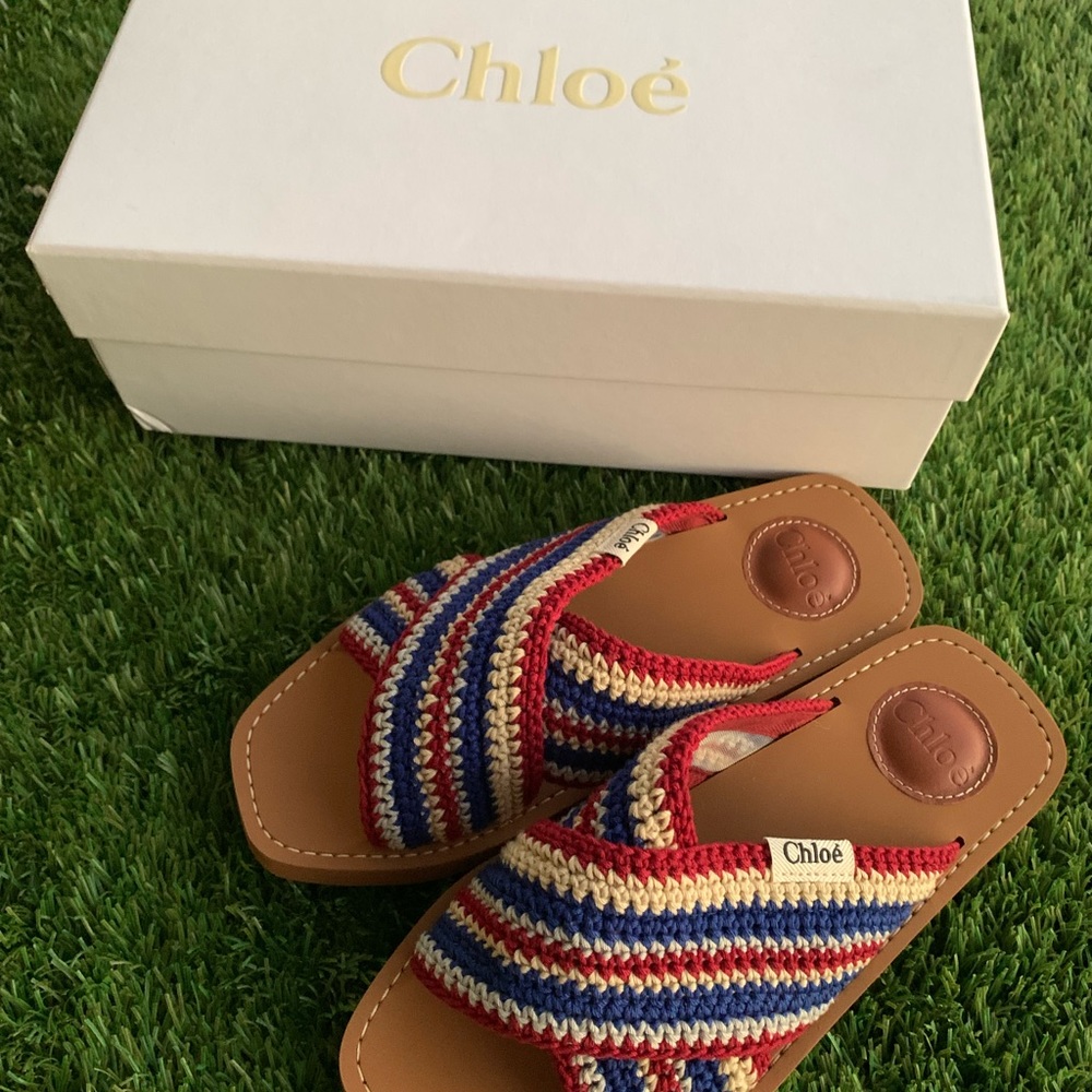 Chloe Woody Slides size 36